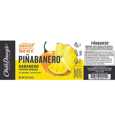 Piñabanero Pepper Spread | 9 oz | Gluten Free | Chili Dawg's Foods of Fire